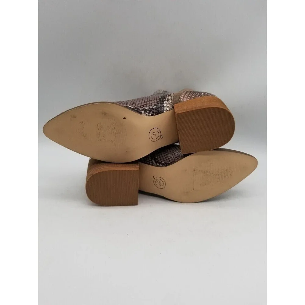 Chinese Laundry Womens Finn Brown Block Heel‎ Ankle Booties Size 6.5